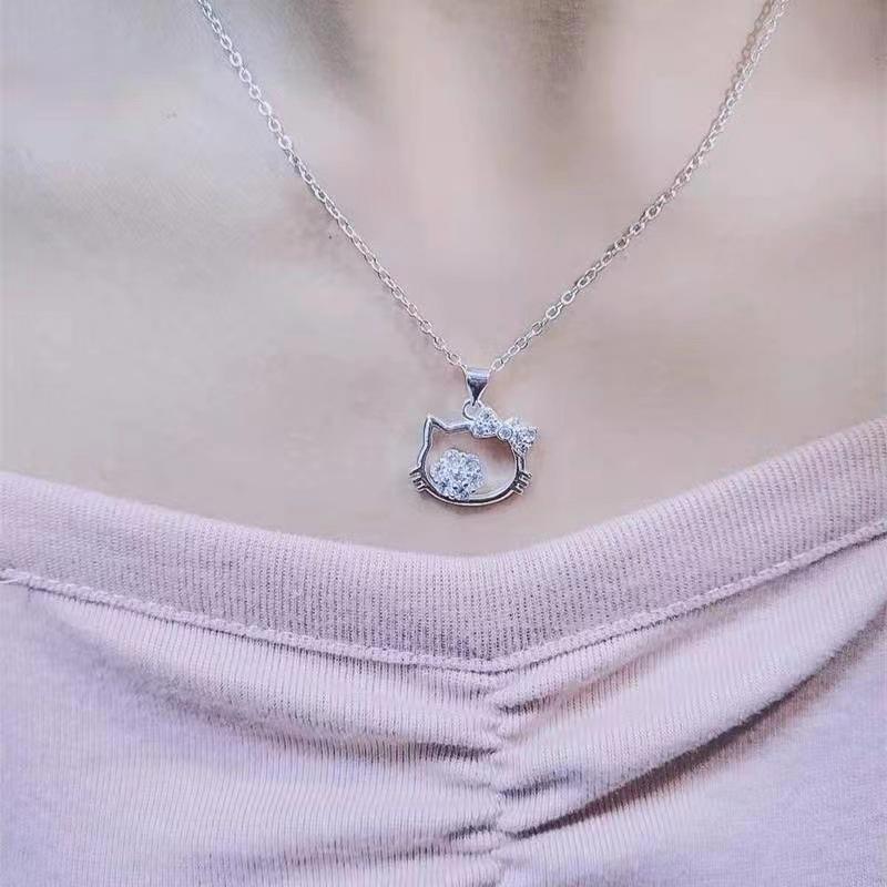 Hello Kitty Bracelet Kawaii Sanrio Diamond Cute Jewelry Anime Peripheral Necklace For Friend Girlfriend Birthday Jewelry Gift