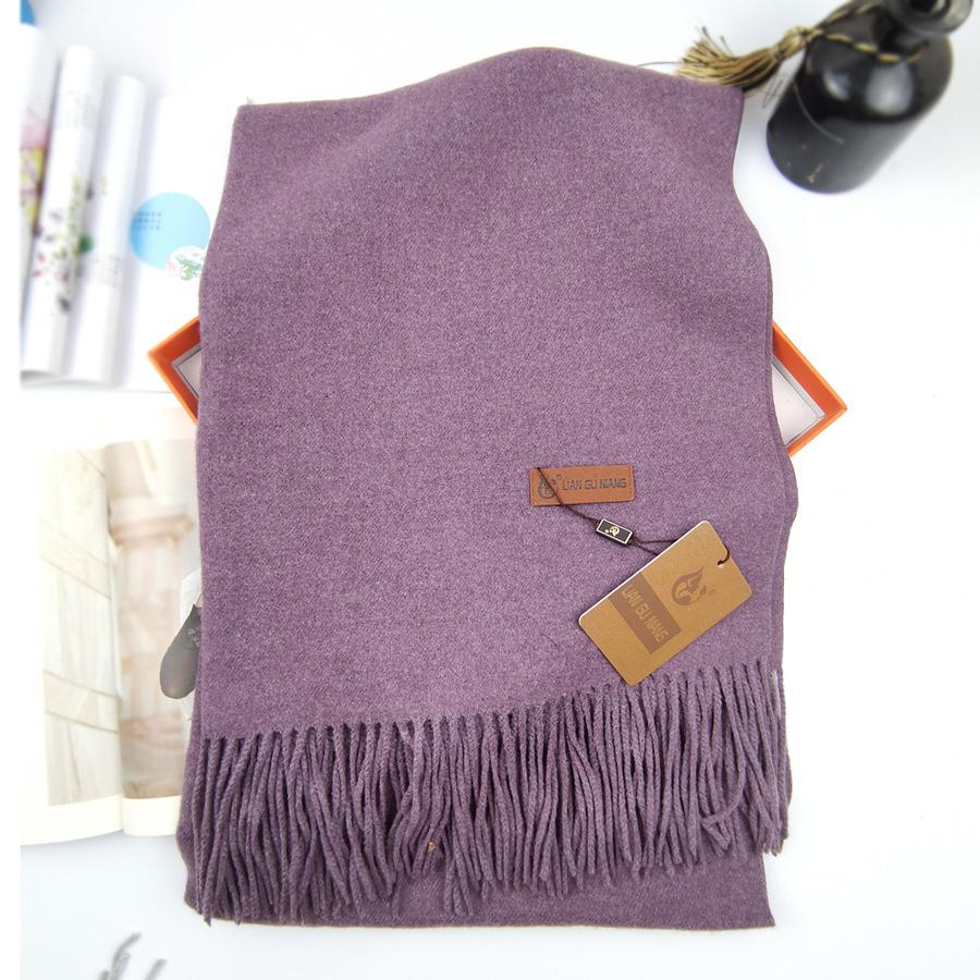 Women's winter solid color bright red scarf, plush, soft, thickened shawl, faux cashmere, warm neck warmer, trendy
