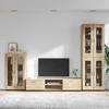 TV Cabinet Set with Shelf FLORIN 3 pcs Sonoma Oak Particleboard