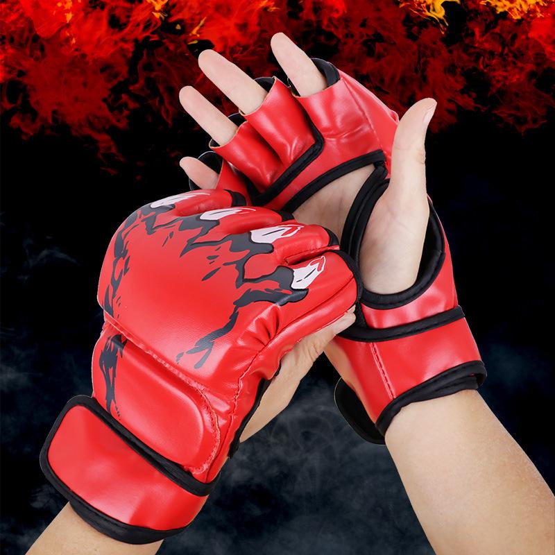 Adult Boxing Gloves for MMA and Sanda Training, Punching Bag, Free Fighting Practice