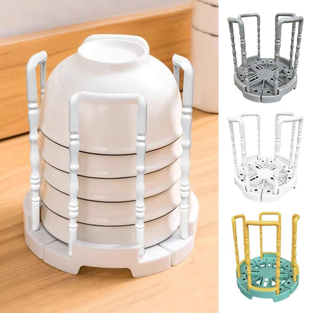 Drain Cabinet Dishes Storage Rack Removable Water Cup Durable Bowl Holder  Kitchen Organizer