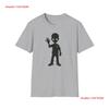 Cosmic Greetings A Vintage Reverie In Alien Silhouette On Softstyle T Shirt Vintage Stylish Homme Stretched Unisex