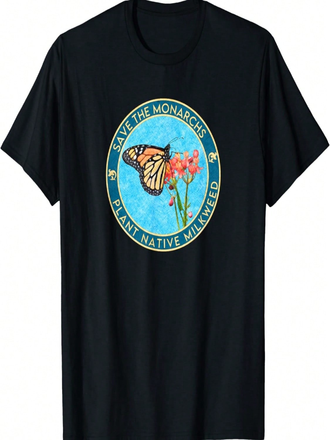 Save The Monarch Butterflies_ Plant Native Milkweed T-Shirt S разноцветный