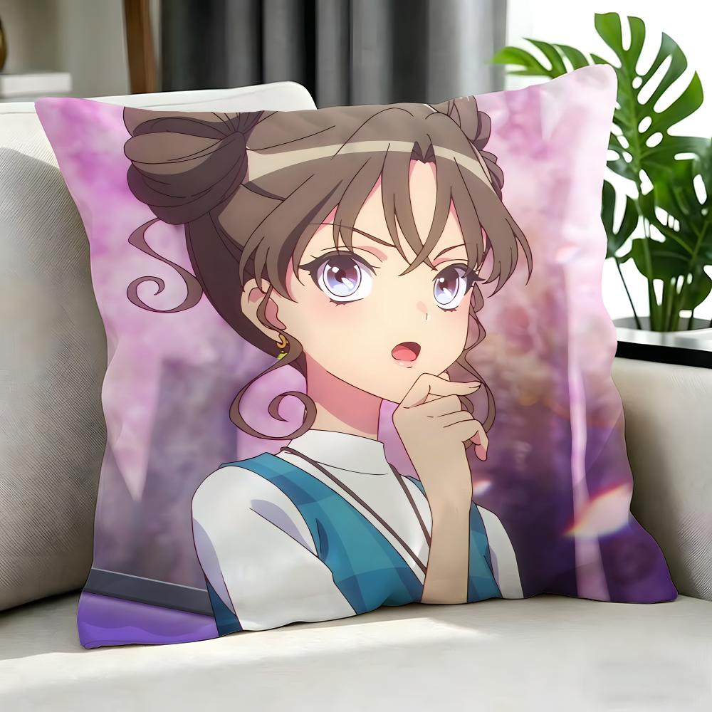 Anime Maebashi Witches Cushion Cover Cushion Cover Set 4Pcs 50X50 45X45 40X40 Pillowcase Decorative Sofa Home Decor