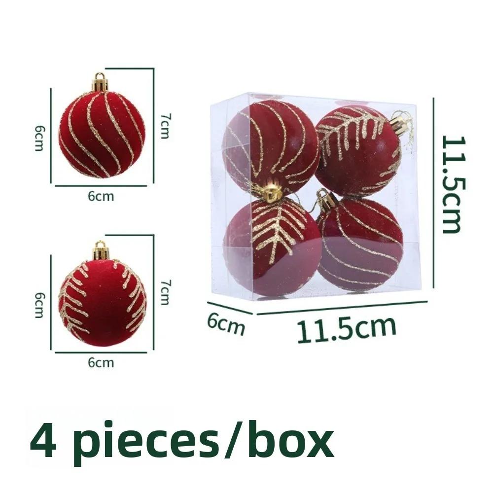 3/2/1Pcs Pumpkin Balls Christmas Tree Ornament Plastic DIY Crafts Painted Christmas Gifts Boxes Pendant Hanging Ornament
