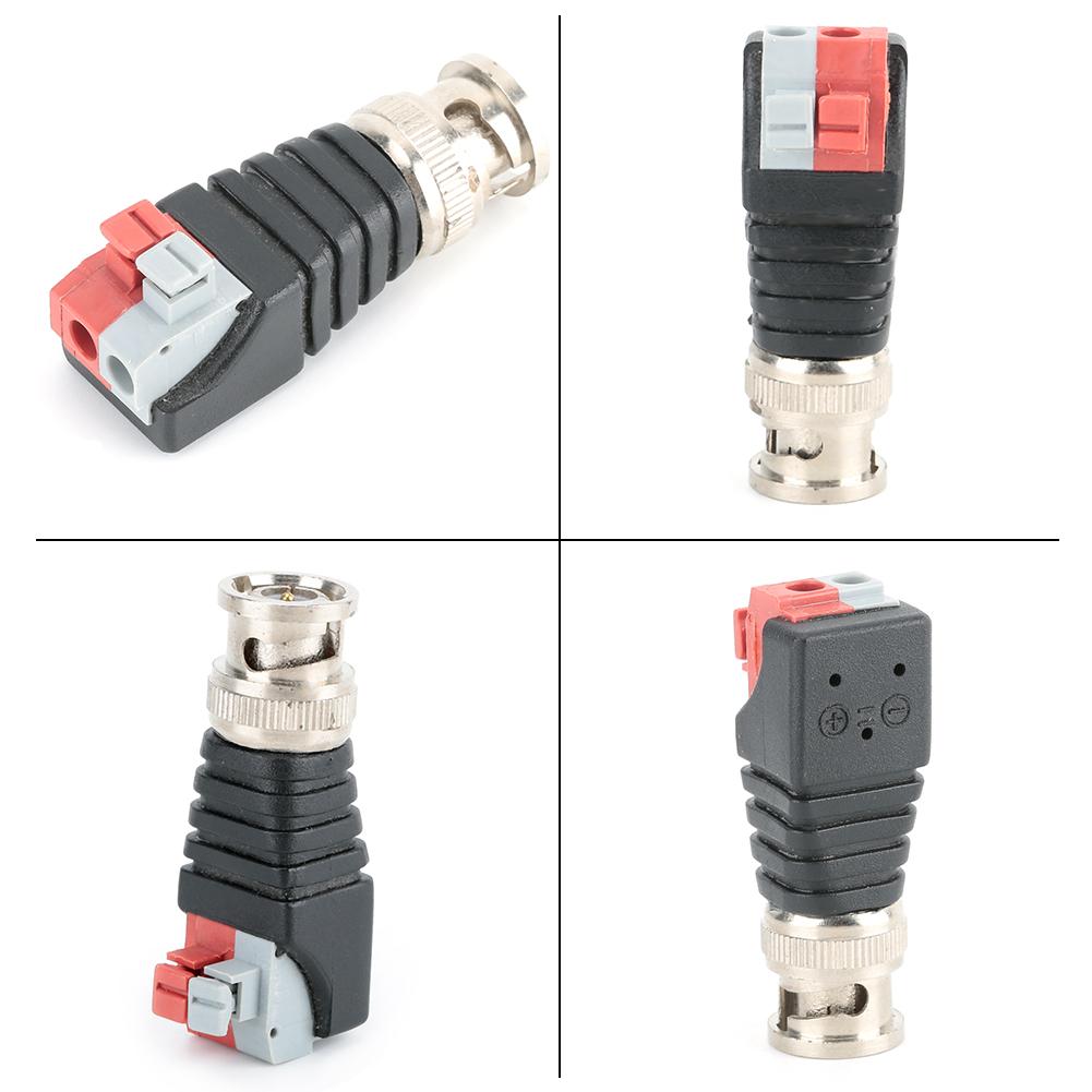 20Pcs Video Surveillance Male BNC Connector Adapter Plug Jack for CCTV Camera