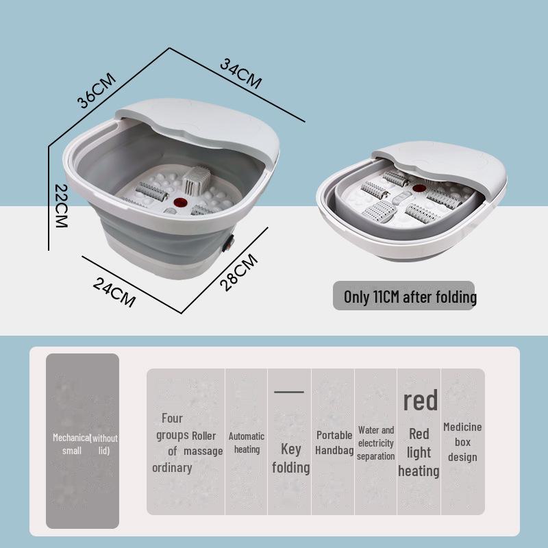 Electric Heated Automatic Foot Bath Tub with Massage Function