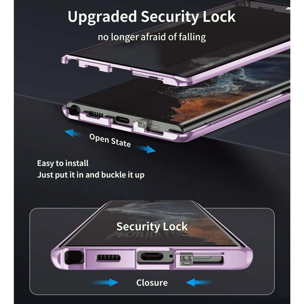 Magnetic Case for Huawei Nova13 Nova14 Pro Ultra with Metal Frame Phone Bumpers Double Sided Tempered-Glass Full Lens Protection Cover