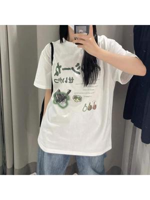 Y2k Japonský Streetwear Trička Dámská Oversized Harajuku Vtipná Trička Egirl Korejská Móda Grafická Trička Topy Dámské Oblečení