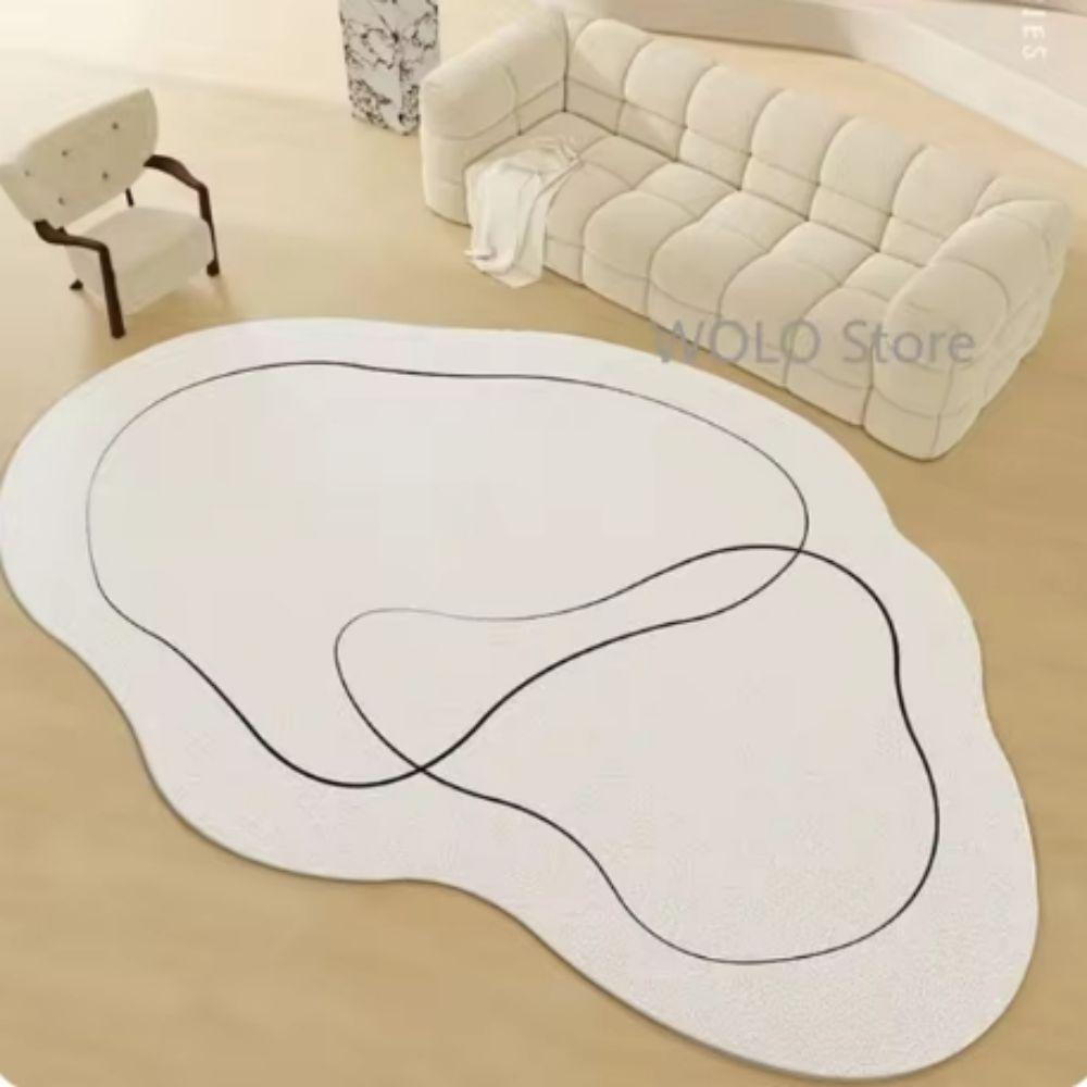 Cream Style Imitation Cashmere Carpet Home Decoration Winter Soft Non-Slip Living Room Bedroom Cloakroom Floor Mat