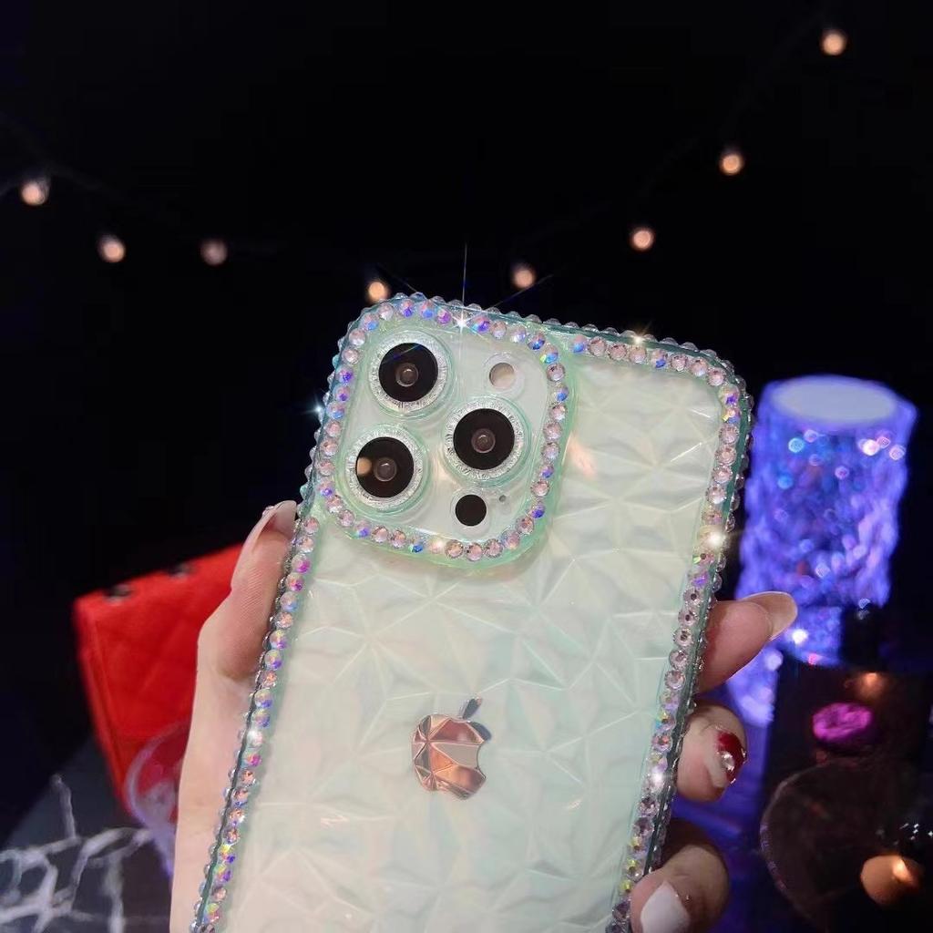 Fashion Glitter Bling Diamond Transparent Soft Case für iPhone 14 15 13 12 11 Pro Xs Max XR X 7 8 Plus SE 2 Klare Silikon-Rückseite
