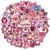 Cute Strawberry Bear Stickers 50 Adorable Cartoon Waterproof Decals For Luggage Notebook And Water Bottle