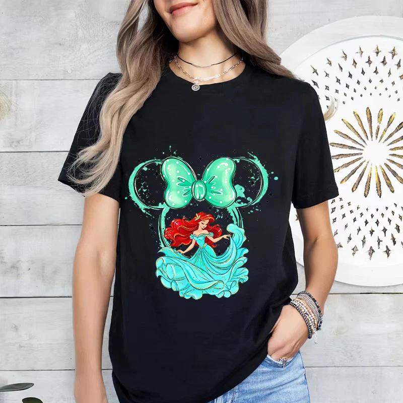 Fun Cute Little Mermaid Printed Summer Tshirt Unisex Unisex Unisex 51 S