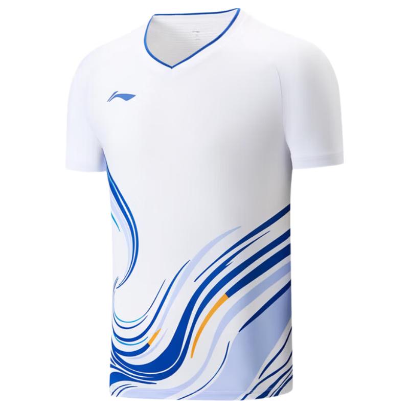 Унисекс бадминтонная футболка с коротким рукавом для соревнований Li-Ning XL