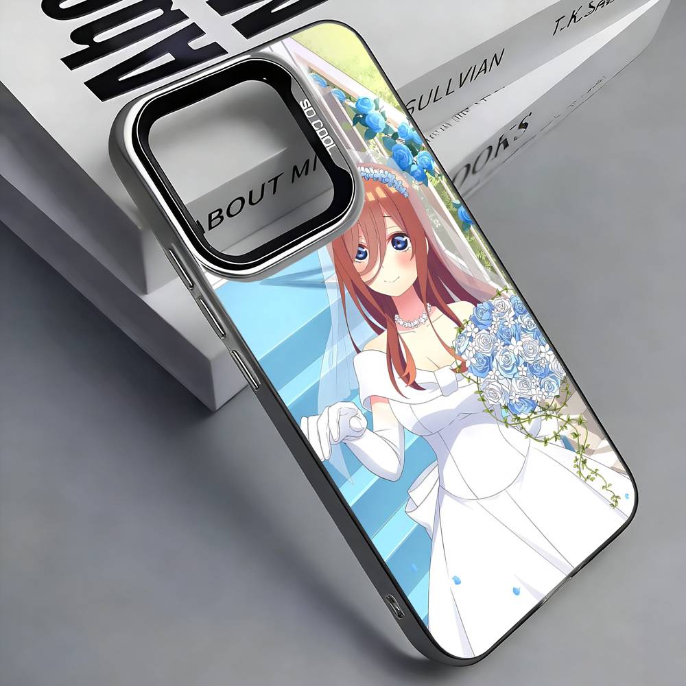 M-Miku N-Nakano Colorful Silver Back Phone Case For IPhone 17 16 15 14 13 12 11 Plus Pro Max Plus