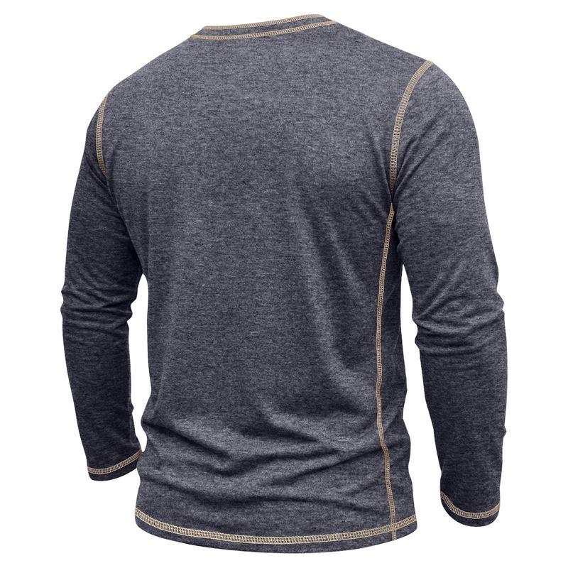 Men's Retro Long Sleeve T-Shirt Casual Soft Basic Tee for Daily Streetwear Outdoor Breathable Spring Autumn Tops