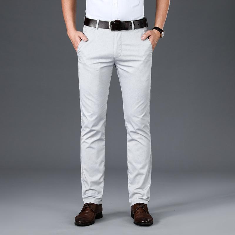 Men's High Waist Casual Straight Drape Pants - Comfortable & Stylish for Mature Wear