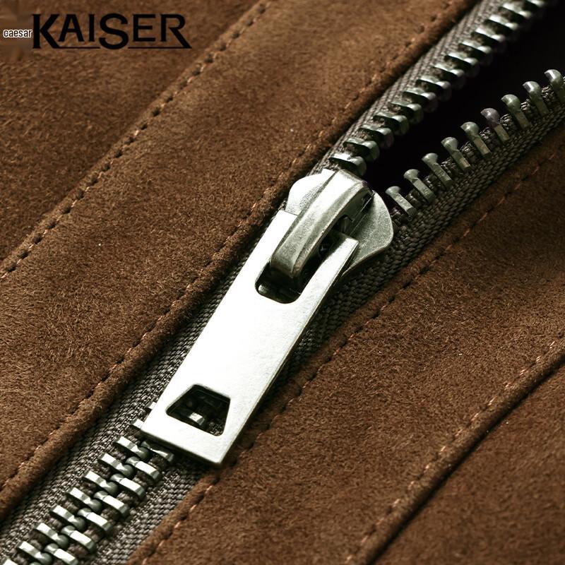 KAISER Men's Genuine Sheepskin Leather Jacket