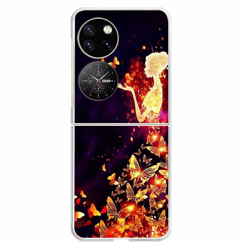 For Huawei P50 Pocket Case Transparent Clear Hard PC Phone Back Cover For Huawei P50 Pocket Cases P 50 Pocket 2022 Shells Capa