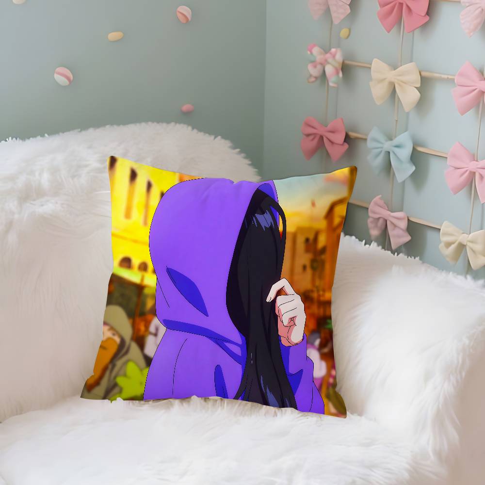 Anime Cute HZenshu Case Plush Fabric Soft Pillowcase Double Sided Print Cushion Cover Household Gifts