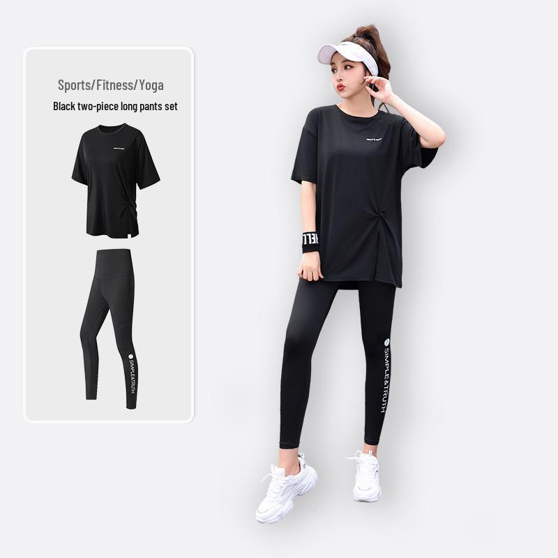 

Костюм для йоги и фитнеса больших размеров 2024: Утягивающий живот, стройнящий, свободный крой для бега и спортзала M