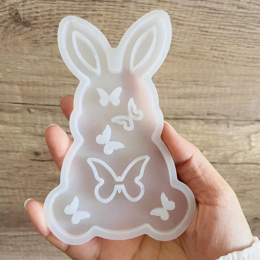 Hollow Bunny Plaster Drop Glue Mold Cartoon Rabbit Lamp Box Mold  Easter Ornament