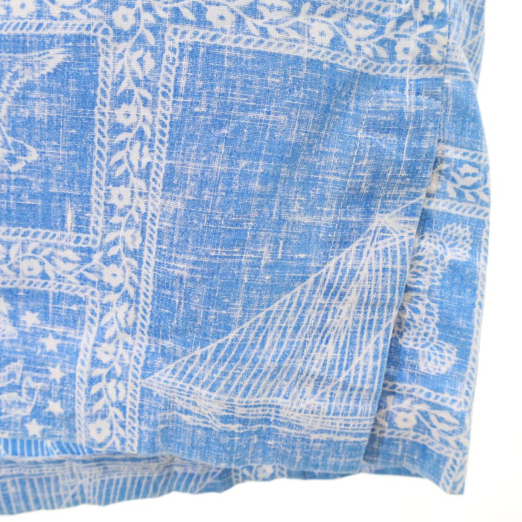 reyn spooner 80s Reverse print vintage Overall handle Short sleeve Half-button button-down Aloha shirt Men's Used
