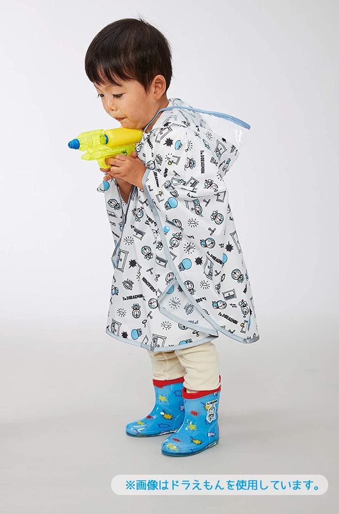Skater Rain for Suitable for Heights Poncho, Kids' Raincoat, Plarail, Boys, 80-100cm (RAPO2-A)
