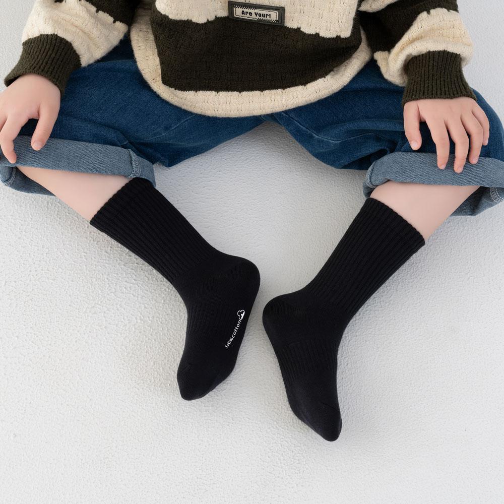 1-12Y Children's Casual Socks Solid Color Teenager Boys Girls Uniform School Sock Cotton Toddlers Infant Baby Socken For Kids