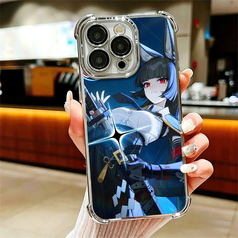 Zenless Zone Zero Hoshimi Miyabi Soft Phone Case For iPhone 15 16 17 Air 14 Pro Max 16E Plus 13 12 Mini Plating Anti-Fall Fundas