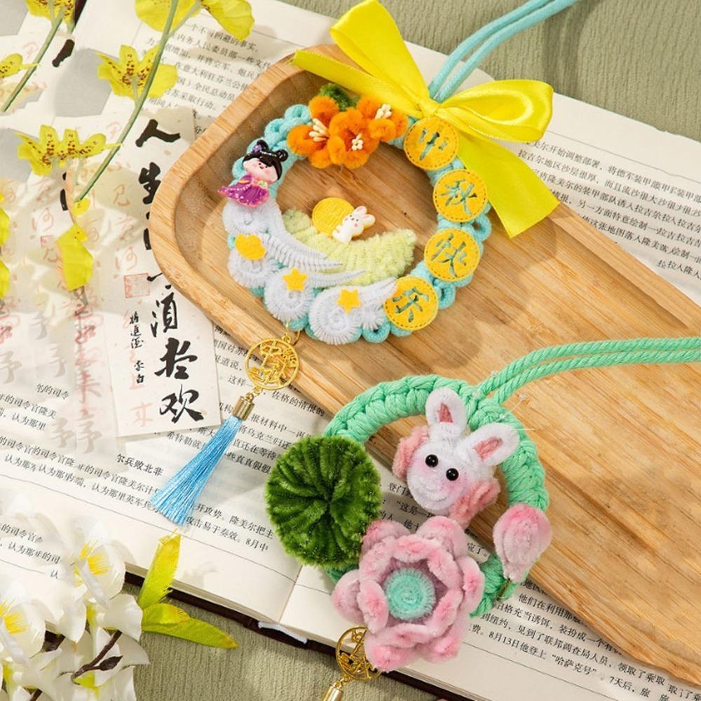 DIY Mid Autumn Festival Decoration Plush Material Car Accessories DIY Material  Vehicle Interior