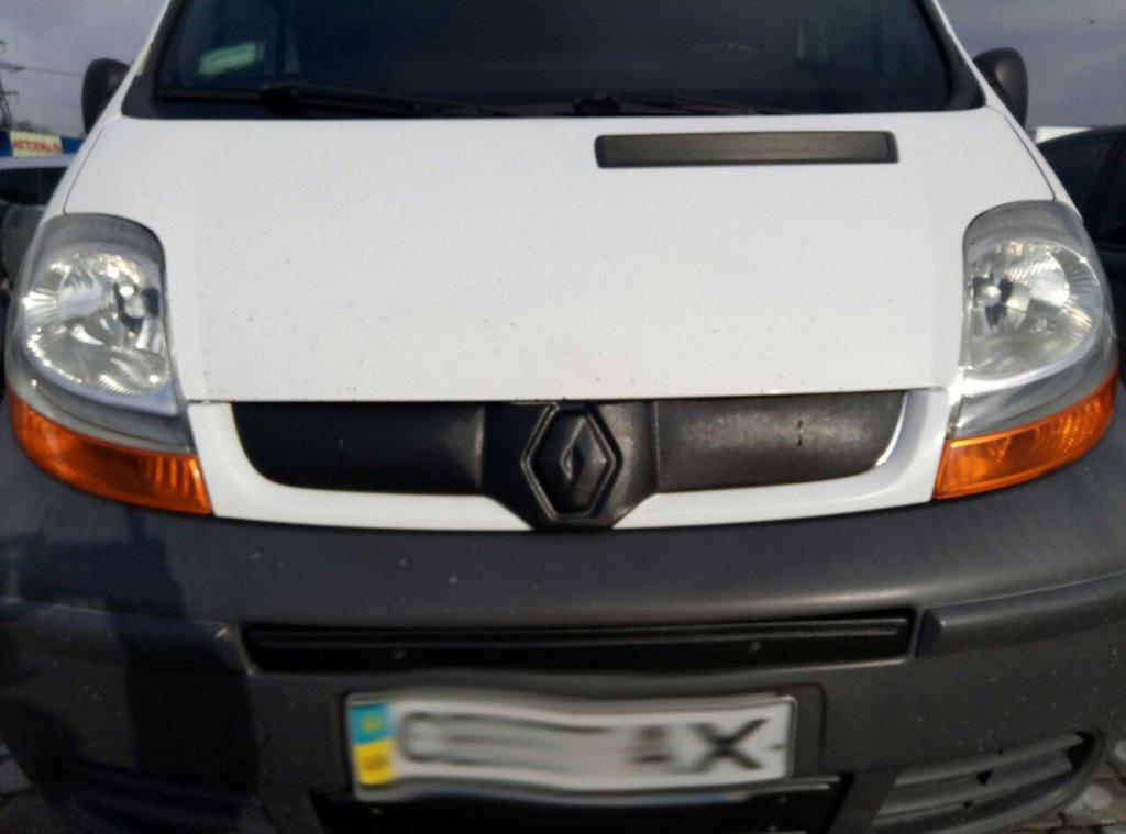 Зимняя верхняя накладка на решетку 2001-2007, Глянцевая для Renault Trafic