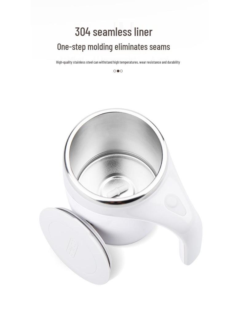 Automatic Electric Stirring Mug: Stainless Steel, Magnetic Rotation, Rechargeable for Coffee & Soy Milk