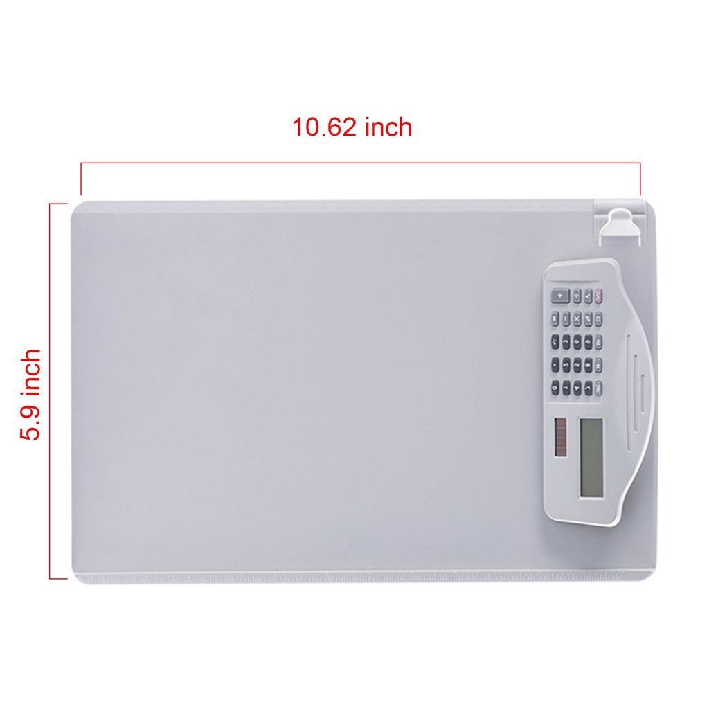 Multifunctional Clipboard with Binder Calculator Writing Pad Pen Slot & Scale for A4 Paper File Suitable for Student