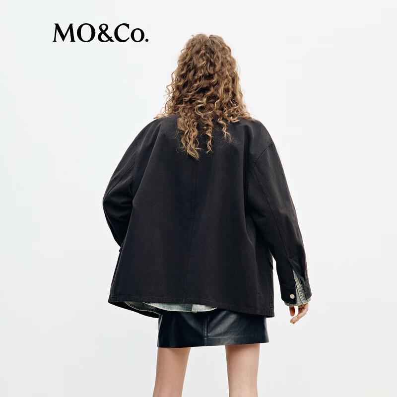 MO&Co. Women's Solid Cotton Jacket