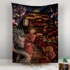 Tapestry Spirited Away Bath House Chihiro No Face Haku Anime Night Poster Wall Hanging for Living Room