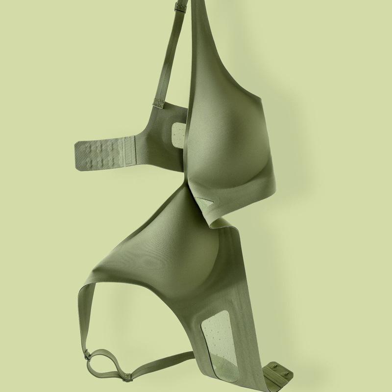 Bezešvé podprsenky pro ženy Bezdrátové spodní prádlo Push Up Brasiere Deep V Bralette Comfort Dámská tenká neviditelná podprsenka Sexy spodní prádlo