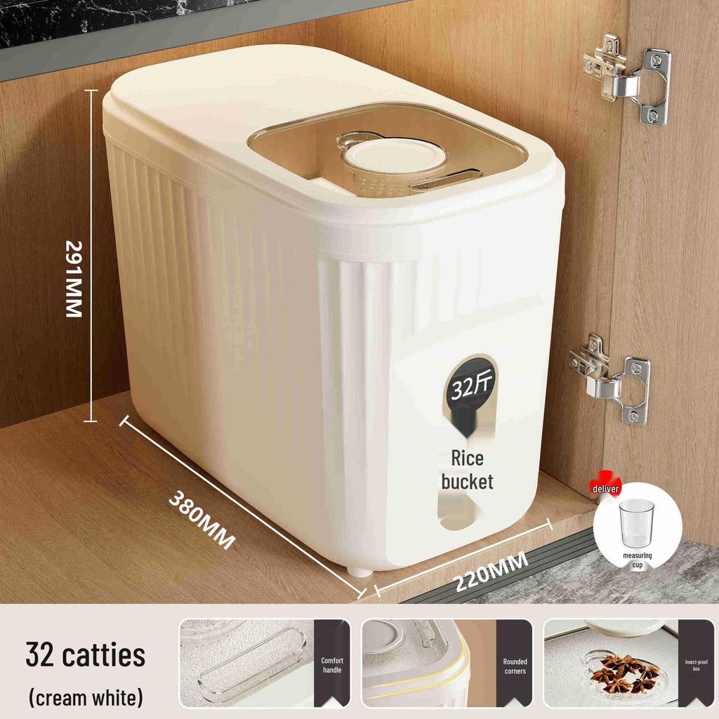 Large Capacity, Airtight Rice and Grain Storage Container - Food Grade, Insect & Moisture-Proof