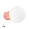 Modern Peach Grooved Glass Body Wall Sconce White Ball for Bathroom Hallway 1xG9 8W IP44 HALO Sollux Lighting
