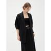 ELLE Color-Block Loose-Fit Linen Blend Blazer
