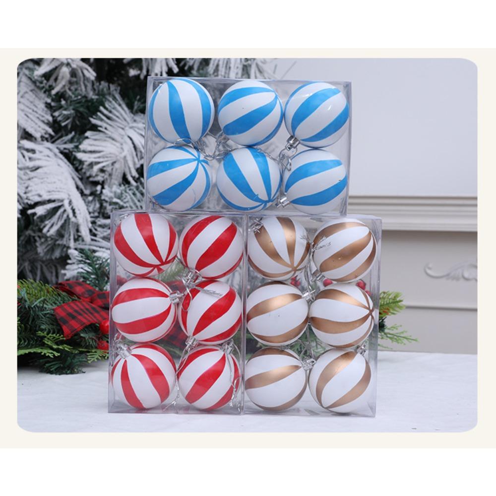 Weihnachtsdekoration, bemalte gestreifte Kugel, Weihnachten, Hochzeit, Bar, Innendekoration, Dekoration, Christbaumschmuck