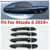 Car Outer Door Handle Protection Decorative Sequ Cover Trim For Mazda 6  - 2024 Carbon Fiber Accessories Exterior Kit