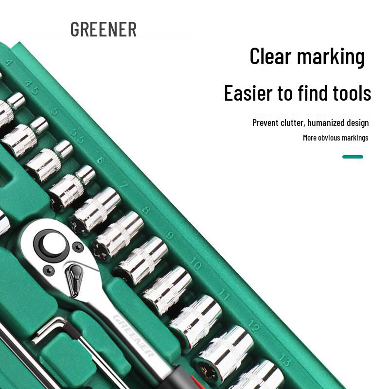 Greener Car Repair Socket Wrench Tool Set