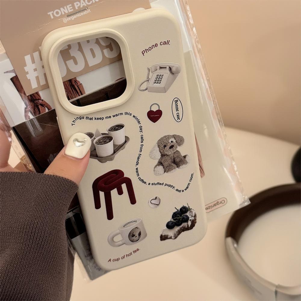 

Advanced Mobile Phone Case IPhone17 Mobile Phone Case Suitable for Apple 15 Niche Retro Collage 16promax Anti Fall 12pro max(6.7)