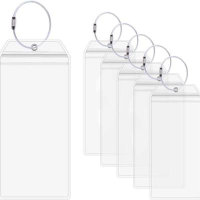 Waterproof PVC Luggage Tags with Steel Wire Loop