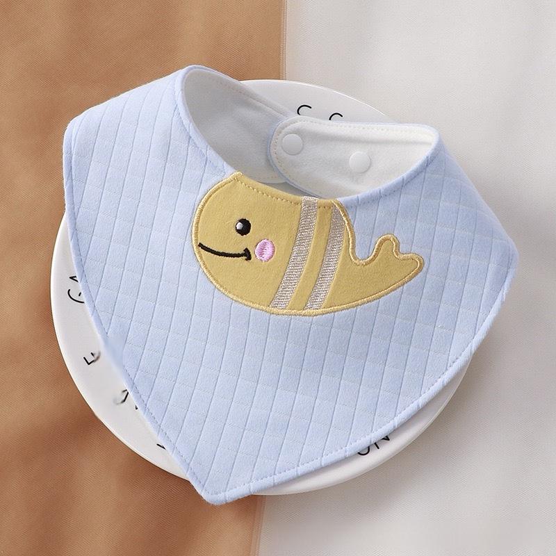 360° Rotating Waterproof Cotton Baby Bib for Ages 0-2