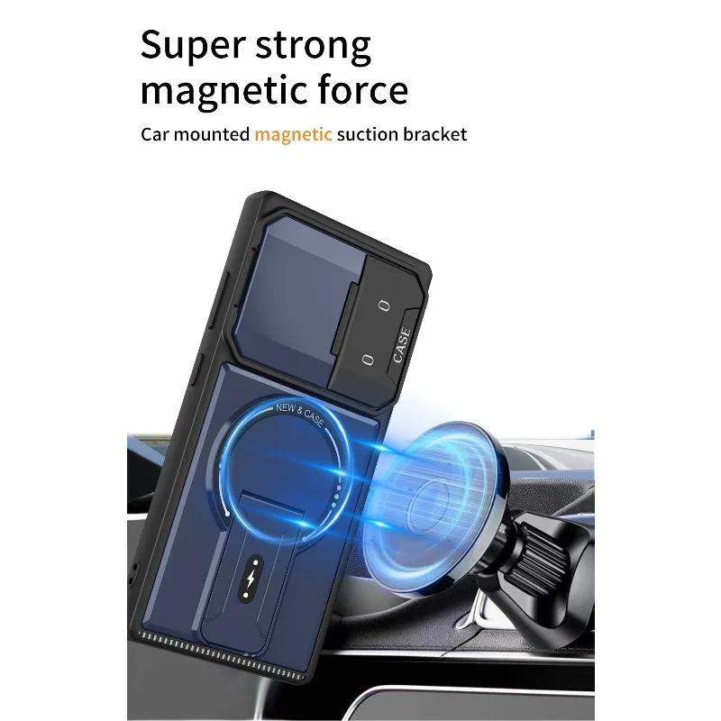 For Samsung Galaxy S25 S24 Plus S23 S22 Ultra A05 A05S A15 A35 A55 A06 A16 A26 A36 A07 A17 Cover Magnetic Bracket for Phone Case