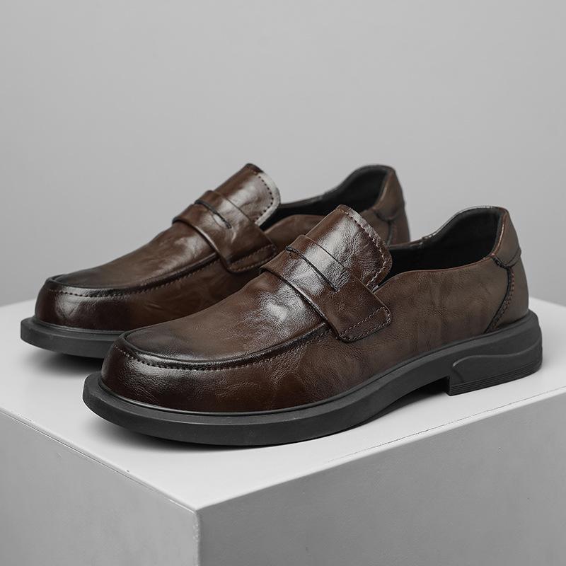 

Прямая трансляция популярные мужские деловые британские повседневные кожаные туфли туфли для вождения нарядные универсальные лоферы ленивые туфли на одной педали 44 темно-коричневого