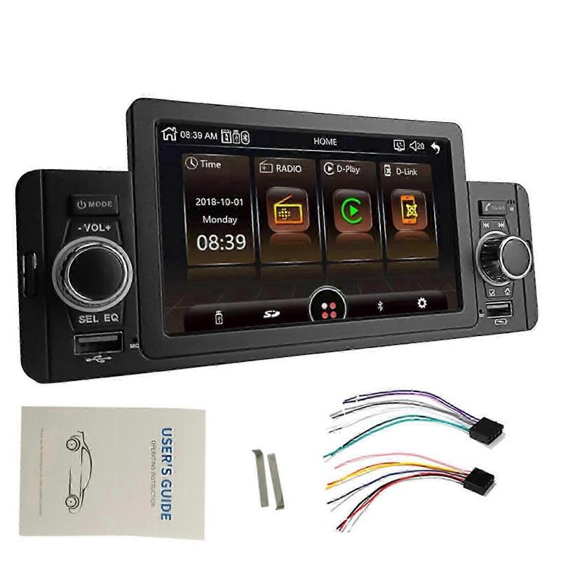 5 inch Autoradio CarPlay Android Auto Bluetooth GPS Navi 1 DIN Touch Screen MP5 Player fL