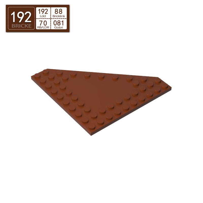 

BRICKE 92584 10x10 Wedge Plate, Compatible with LEGO, for MOC and DIY Projects 50g (~5 pcs) коричневый